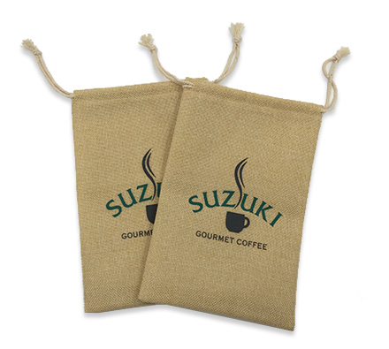 Jute drawstring bag