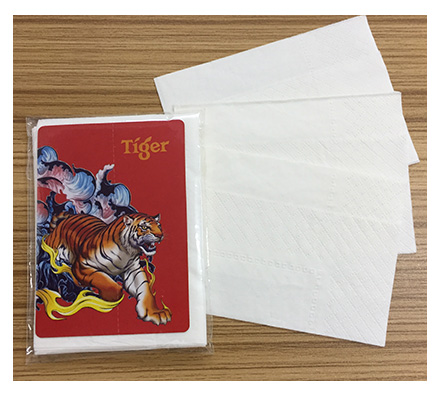 Tissue packet with card