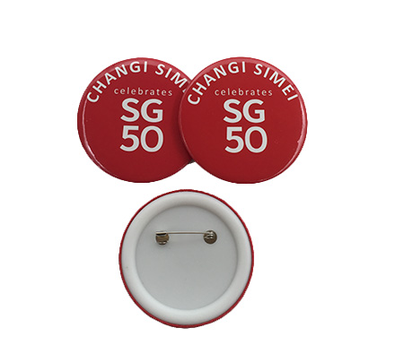 Plastic backing badge