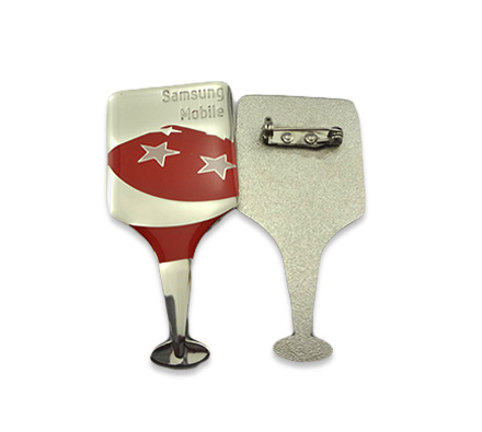 Safety pin backing badge