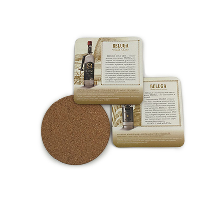 Soft cork coaster