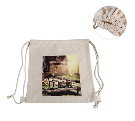 Canvas drawstring backpack