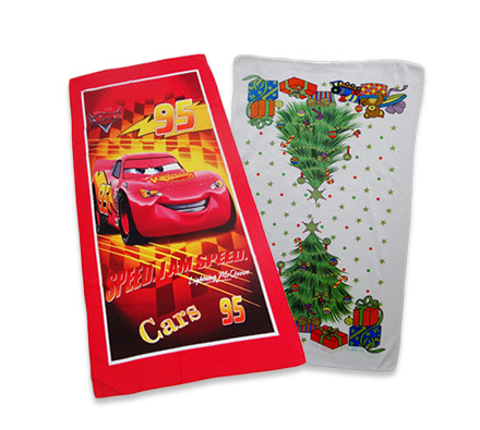 Printed microfiber towel